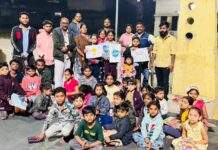 राष्ट्रीय बाल दिवस पर अंगुलीमाल नगर में बच्चों की कला चमकी